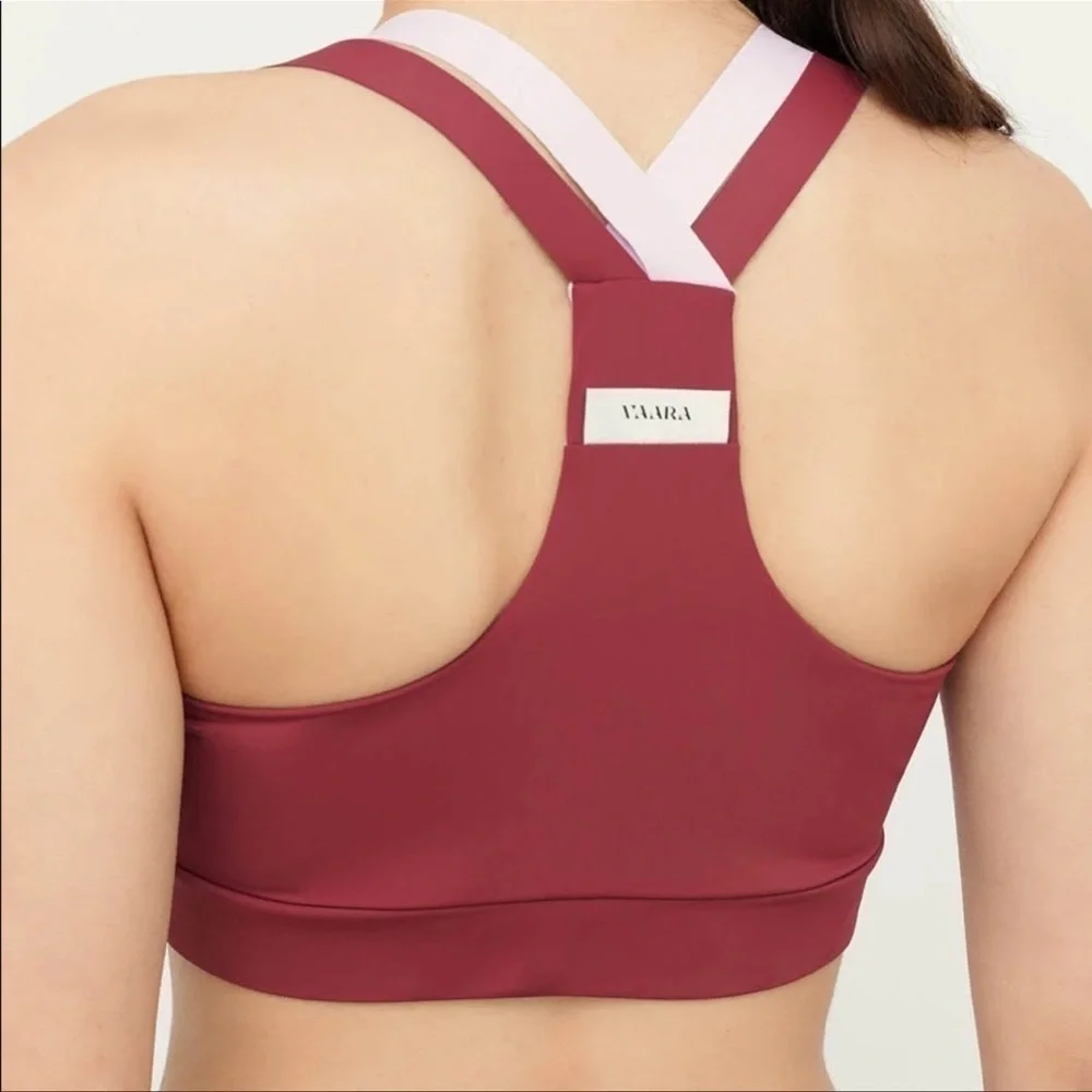 Vaara Wine Two Tone Sports Bra Size‎ Medium Women